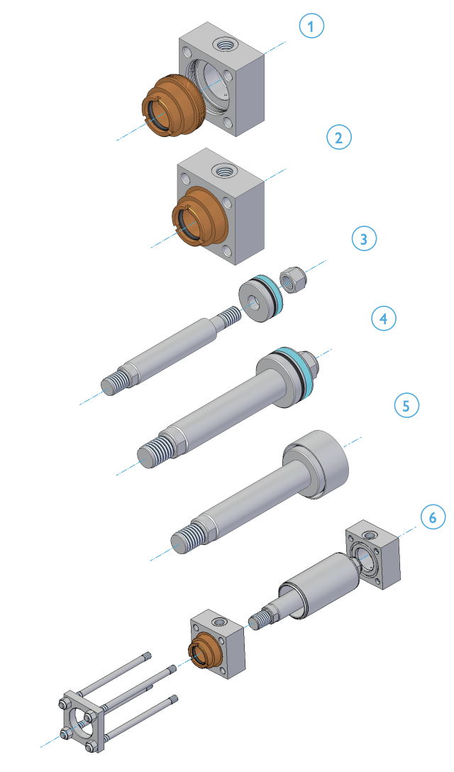 KIT - ISO 6020/2 hydraulické válce