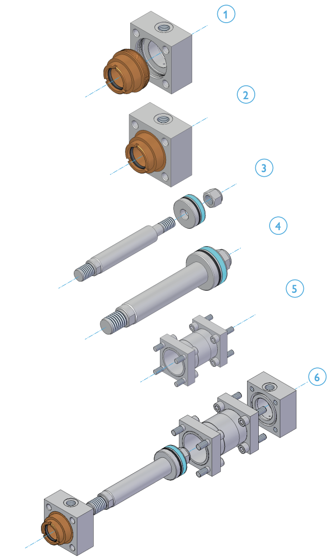 KIT - ISO 6020/2 hydraulické válce