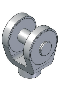 CF clevis for the rod end