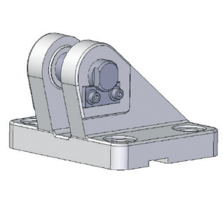 LD angle bracket with rear clevis (ISO 8133/DIN 24556)
